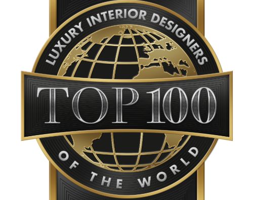 a black and gold logo